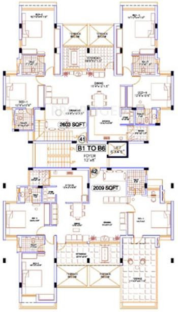 TVH Ekanta Cluster Plan Tower B1-B6-4th floor