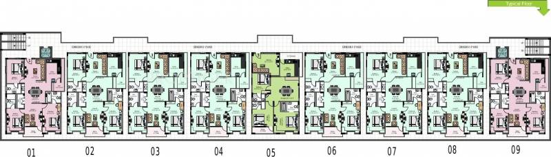 Pradeep Constructions Srinilaya Silverline Casa Typical floor plan