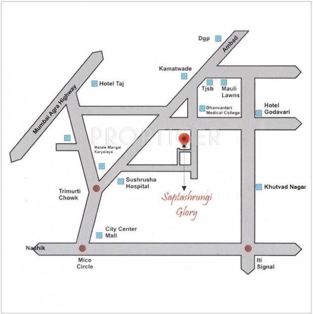 Images for Location Plan of Trimurti Saptashrungi Glory