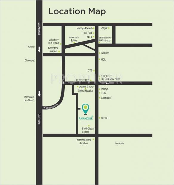 paradise Images for Location Plan of Saradeuz Realty Constructions Paradise