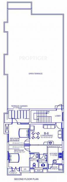 Palace Homes Sai Vikrama Block B Second Floor Cluster Plan