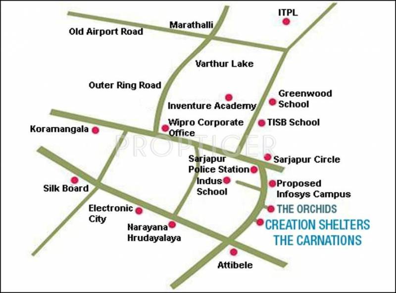 Creation Shelters The Carnations Location Plan