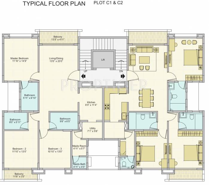 Images for Cluster Plan of Peninsula Ashok Beleza Apartments