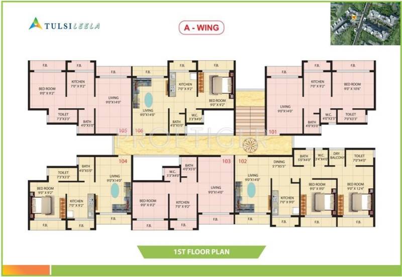  leela Wing C Cluster Plan