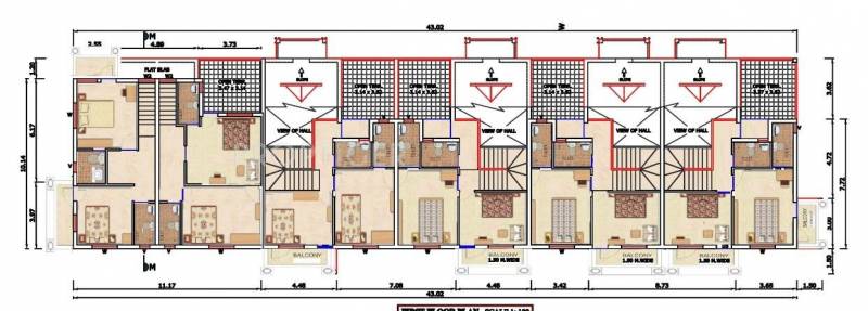 M And M Builder And Developers Coconut Creak Row Houses First Floor PLan