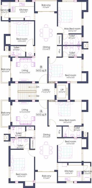 Images for Cluster Plan of Pushkar PV Sree Raman Enclave