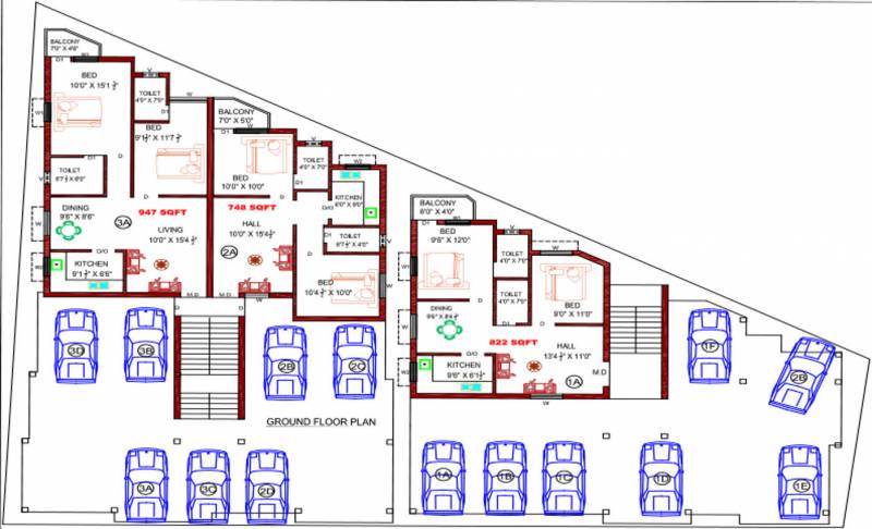 Images for Cluster Plan of Lakshmikantham State Bank Colony
