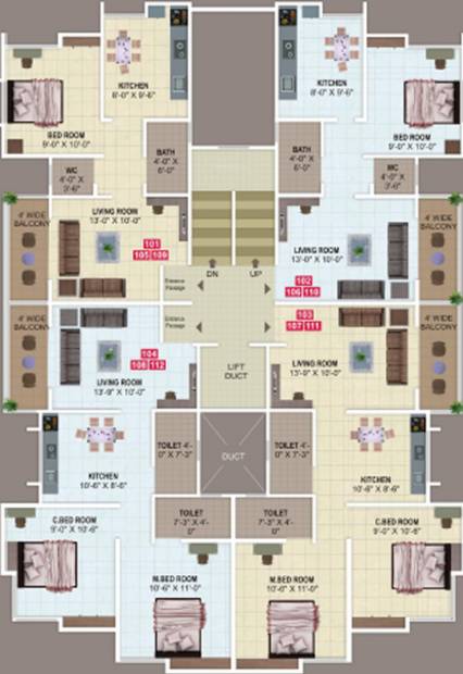 Images for Cluster Plan of Vastu Shobhana Residency