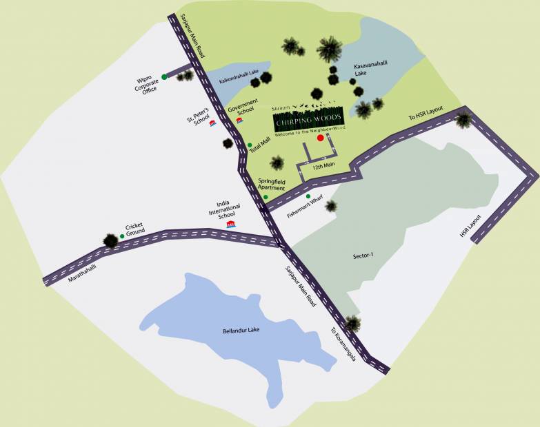 Images for Location Plan of Shriram Chirping Woods Villament