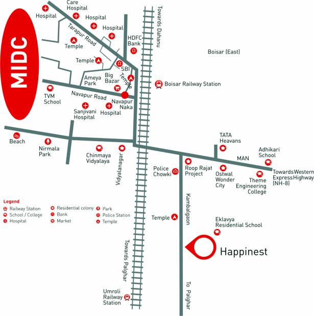 Images for Location Plan of Mahindra Happinest Boisar Phase III