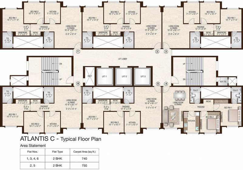 Images for Cluster Plan of Hiranandani Atlantis C Wing