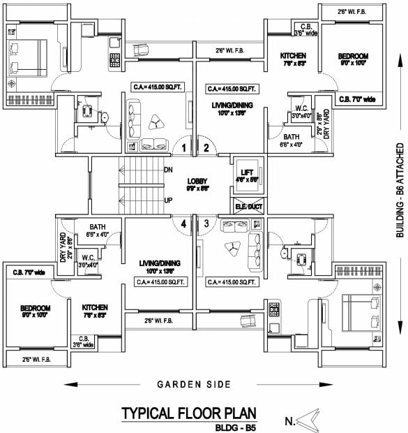 Images for Cluster Plan of Samrin Residency Building No B3 To B6