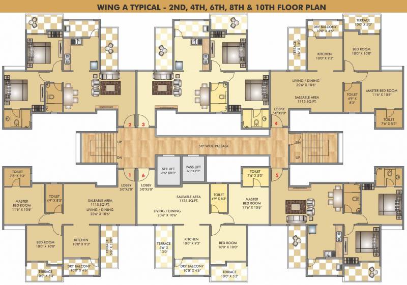  kingston-aura Images for Cluster Plan of Vedant Kingston Aura A B C D E