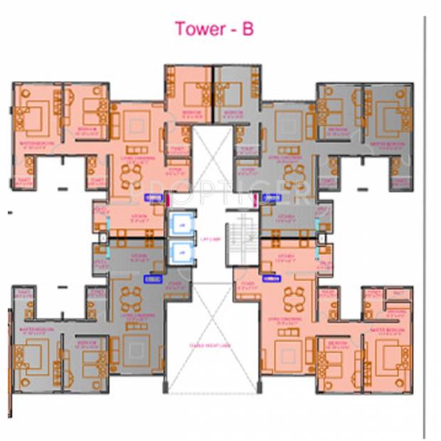  ganga-socrates Tower-A Cluster Plan