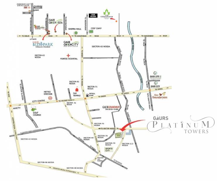 Images for Location Plan of Gaursons Gaurs Platinum Towers