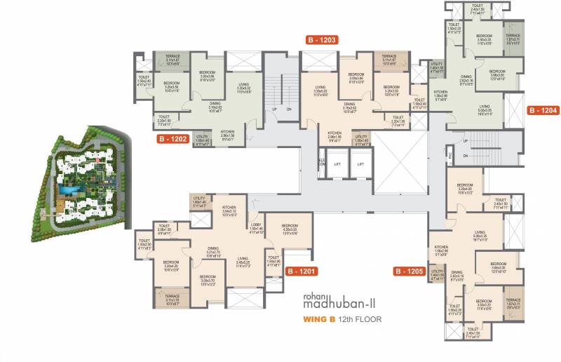 Images for Cluster Plan of Rohan Rohan Madhuban II Wings A B C