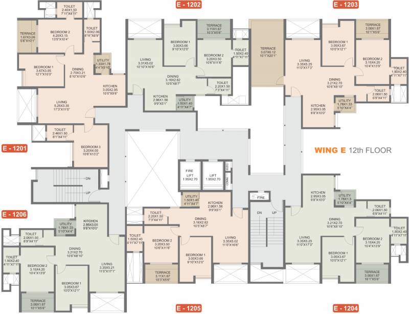 Images for Cluster Plan of Rohan Rohan Madhuban II Wings D E