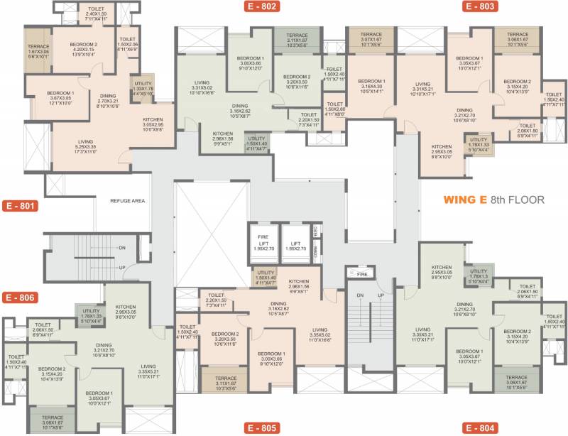 Images for Cluster Plan of Rohan Rohan Madhuban II Wings D E
