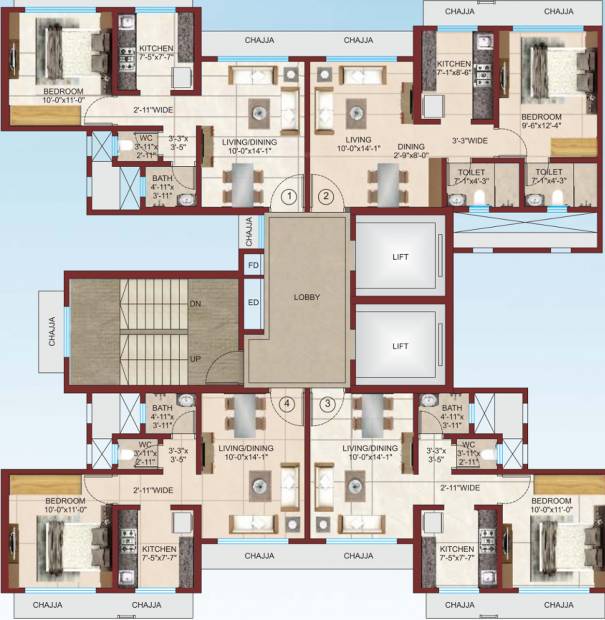 Images for Cluster Plan of Raj Rudraksha Building No 10
