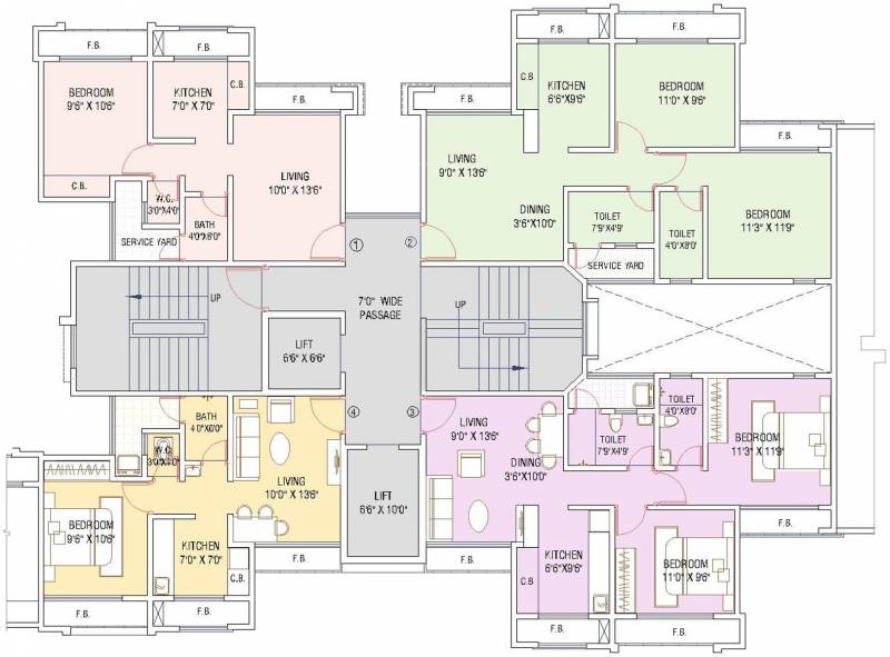 Images for Cluster Plan of Saptashree Galaxy Bldg 1 And 2