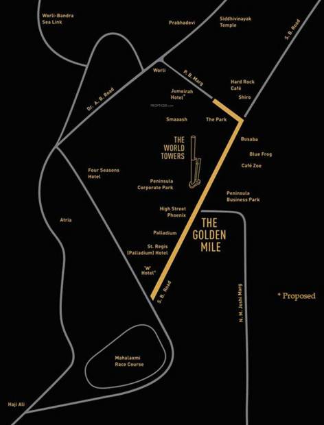 Images for Location Plan of Lodha The World Towers World One Tier III And Trinity