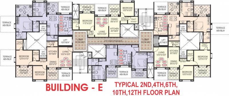 Images for Cluster Plan of Waghere Manikbaug Orchid Building D E F