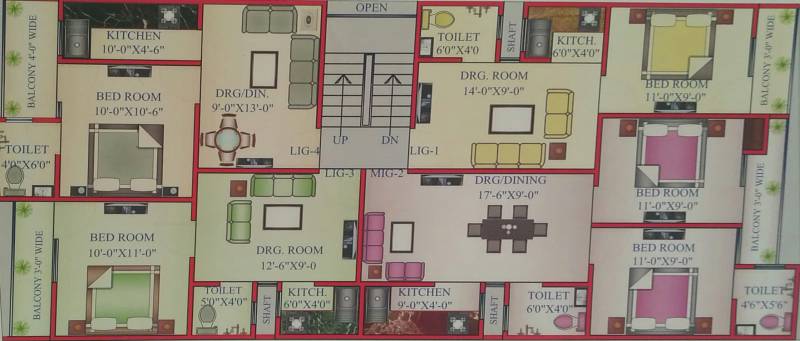 Images for Cluster Plan of Geetanjali Apartments