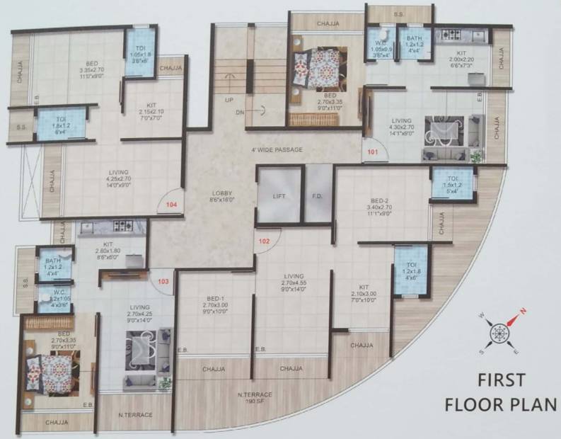  neelkanth-corner Neelkanth Corner Cluster Plan for 1st Floor