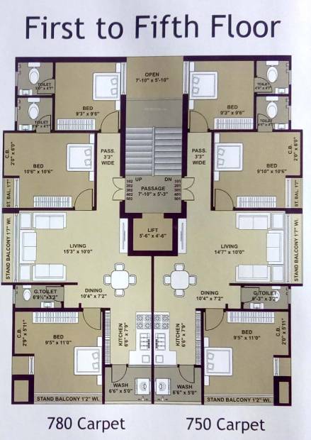 Images for Cluster Plan of Patidar Akash Wings