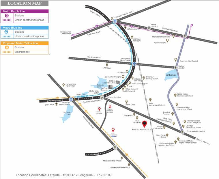 Images for Location Plan of Sobha Royal Pavilion Phase 1 Wing 6 And 7
