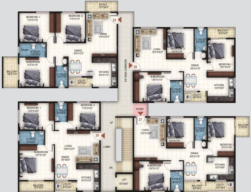 Images for Cluster Plan of United Sai Arcade