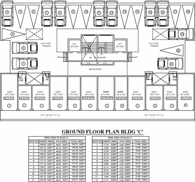 Images for Cluster Plan of Aditya Apartments Building C