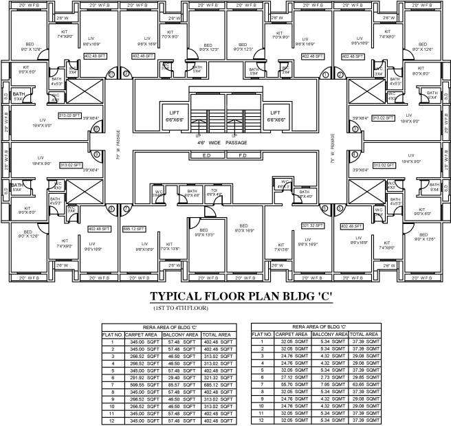 Images for Cluster Plan of Aditya Apartments Building C