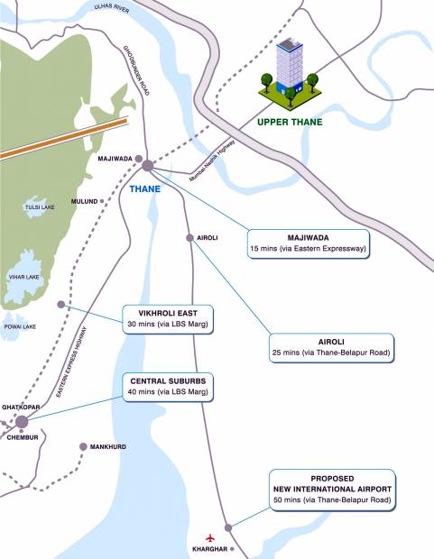Images for Location Plan of Lodha Upper Thane Tiara E F