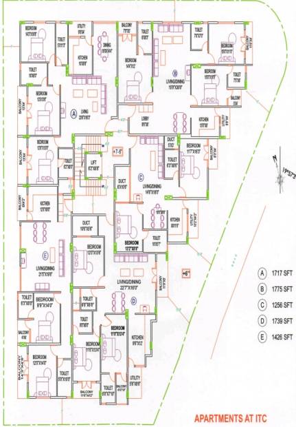  square Cluster Plan