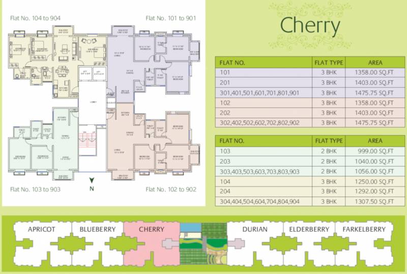  the-orchard Cherry Typical Cluster Plan From 1st to 9th Floor