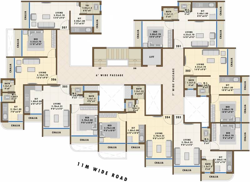  vaishnavi-pride Vaishnavi Pride Cluster Plan for 2nd Floor