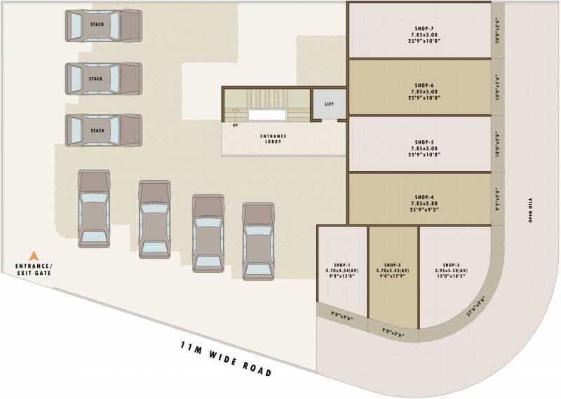  vaishnavi-pride Vaishnavi Pride Cluster Plan for ground Floor