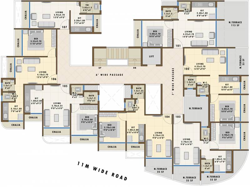 vaishnavi-pride Vaishnavi Pride Cluster Plan for 1st Floor