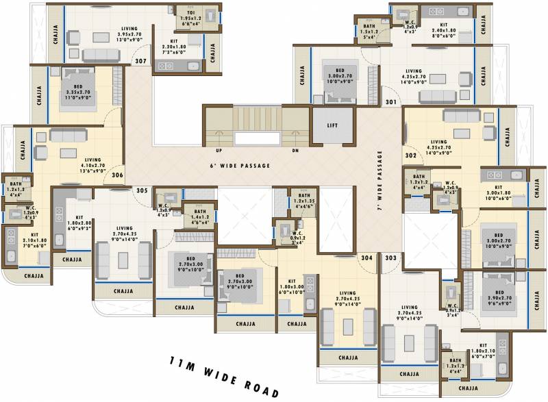  vaishnavi-pride Vaishnavi Pride Cluster Plan for 3rd Floor