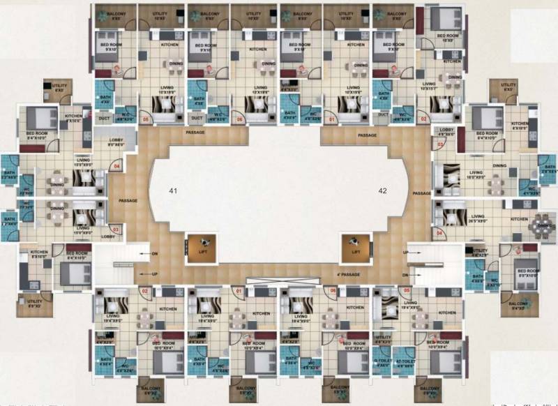  akshay-town Typical Floor Plan Of Type 1