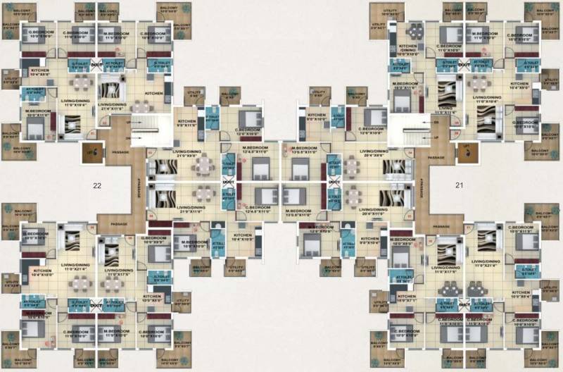  akshay-town Typical Floor Plan Of Type 7