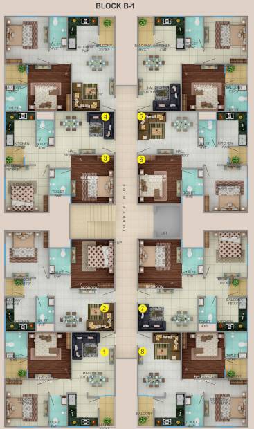  shanti-niwas Block B1 Typical Cluster Plan
