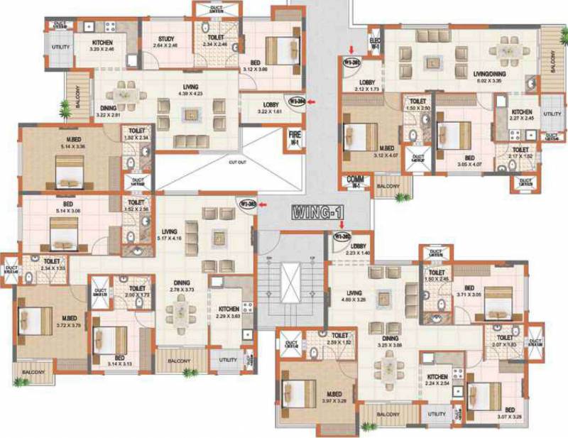 srikaram Wing 1 Cluster Plan