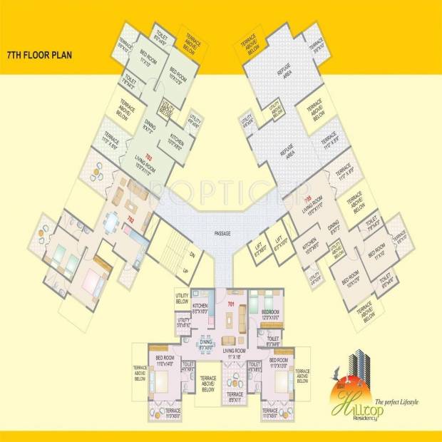  hilltop-residency Tower A Cluster Plan