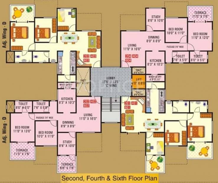Images for Cluster Plan of GK Flora Residency