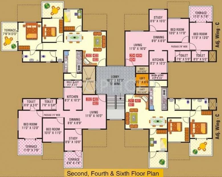 Images for Cluster Plan of GK Flora Residency