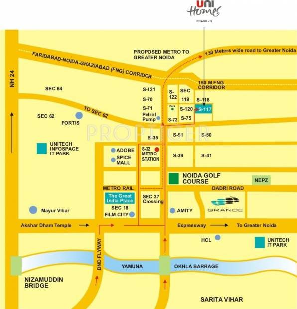  unihomes-2 Images for Location Plan of Unitech Unihomes 2
