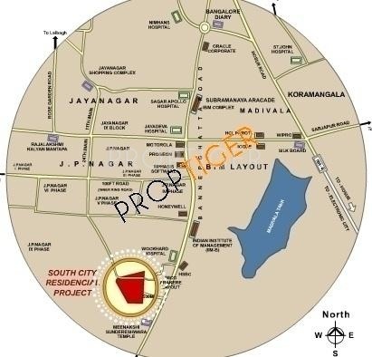  south-city Images for Location Plan of L And T South City