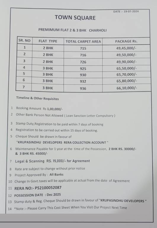 town-square Construction Linked Payment (CLP) Payment Plan